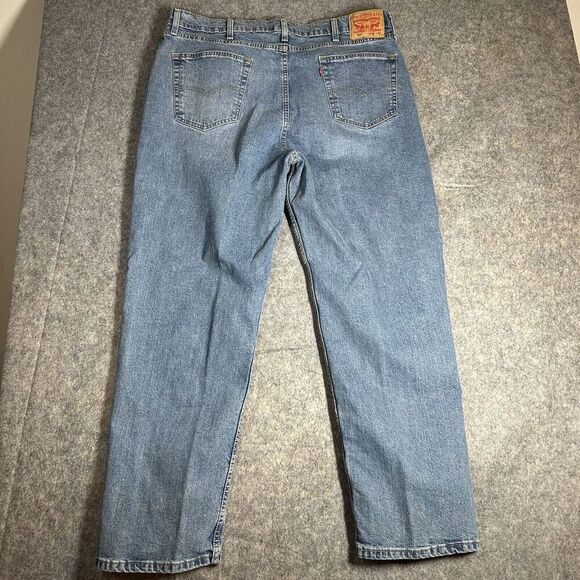 Levi's 550 Men's Size 42x32 Blue Relaxed Fit Straight Leg Dark Wash Denim Jeans - Picture 9 of 10